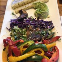 A special they had -mushroom fajitas 😍 at Peace Pies in San Diego