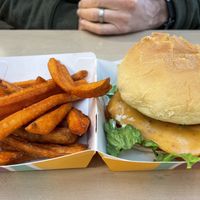 Cheeseburger with Beyond meat  at PLNT Burger in Columbia