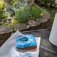 Vegan doughnut! at Whidbey Doughnuts in Langley