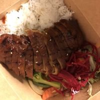 mock duck with rice and veg   at An Chay in Leipzig