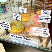 Range of vegan donuts at Pudgy Donuts at Donut Papi in Marrickville