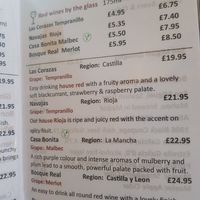 Vegan red wine at El Coto in Newcastle Upon Tyne