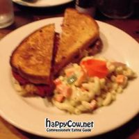 The vegan Reuben! With vegan macaroni salad. at Liquid Earth in Baltimore