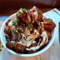 Cauliflower fritters at Umi Falafel - George's St Arcade in Dublin