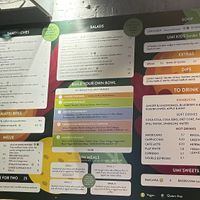 menu  at Umi Falafel - George's St Arcade in Dublin