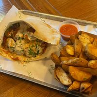 Palestinian falafel, hara batata.  at Umi Falafel - George's St Arcade in Dublin