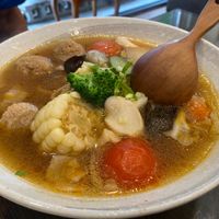 Braised “shank” noodle soup (素牛腩紅燒湯麵) at Jié Xià Shū Shí 結夏蔬食 in Puli