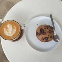 Soy latte + chocolate chip muffin at BGS Bali in Kuta
