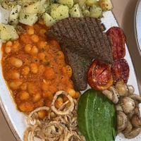 Vegan breakfast (gigantic )  at Jack's Café in Cusco