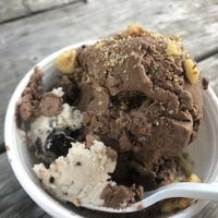 Chocolate and cookies n cream  at Rice Fruit Farm in Wilbraham