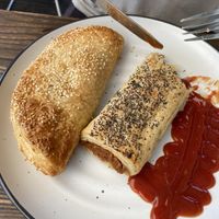 Vegan pasty and sausage roll at The Baker's Pantry in Noosaville