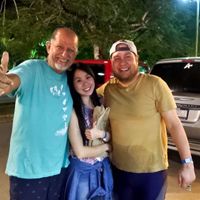 owner (left) at Mr. Taco in Bacalar