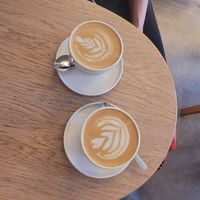 Cafe latte at 4minutes Cafe in Budapest