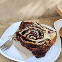 Chocolate babka at 4minutes Cafe in Budapest