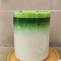 Matcha Latte at 4minutes Cafe in Budapest