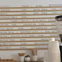 Drinks menu at 4minutes Cafe in Budapest