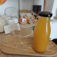 Apricot juice at 4minutes Cafe in Budapest
