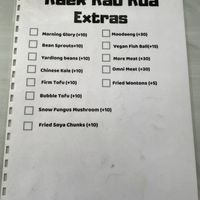 Menu page 12  at Kaek Kao Kua in Bangkok