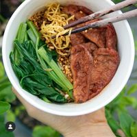 Best, yummiest and afforadable vegan noodles in town!! at Kaek Kao Kua in Bangkok