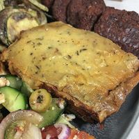Vegan Moussaka  at Eat Greek in Worcester