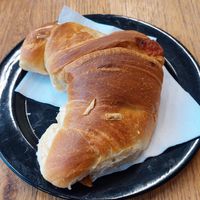Croissant de queso con bocadillo at The Vegan Bakery (formerly Panadería Rocks) in Bogota
