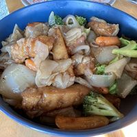 Jay Pad See Ew with soy nuggets  at Lots of Eats in North Andover
