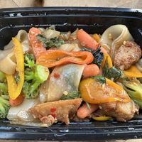 Jay Drunken Noodle with Soy Nugget - Lots of Eats Thai Bistro, North Andover, MA - My favorite. So good. #Veganuary at Lots of Eats in North Andover