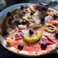 Vegan Pizza Diavolo at Canosa in Passau
