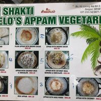 Their appam menu  at Om Shakti Chelo's Appam Vegetarian in Kuala Lumpur