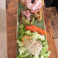 Savoury waffle - I think this was the protein one  at Trivitys in Berlin