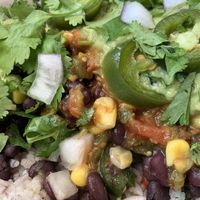 Vegan vegetable bowl!  at Qdoba in Greenwood