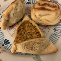 “No pescado”/  FATAY/ caprese at Empaveganas in Rosario