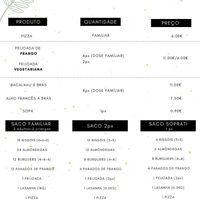 Menu 2/3 at Ninhus in Penafiel