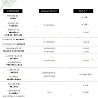 Menu 1/3 at Ninhus in Penafiel