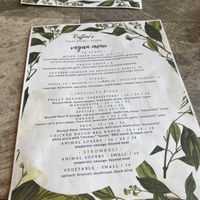 Separate vegan menu- be sure to ask for it   at Ruffino's Italian Kitchen & Pizzeria in Zionsville