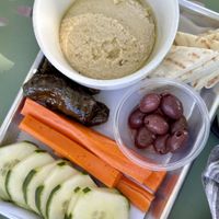 Small hummus plate   at Gaia's Garden Cafe in St George