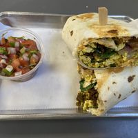 Breakfast burrito  at Gaia's Garden Cafe in St George