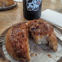 Peach Crumble and a Cow 🐮 at Gaia's Garden Cafe in St George