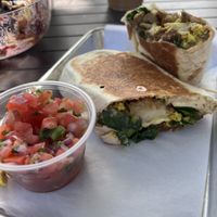 Breakfast burrito  at Gaia's Garden Cafe in St George