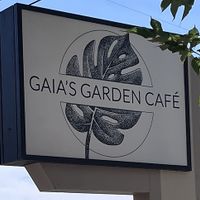 Signage   at Gaia's Garden Cafe in St George
