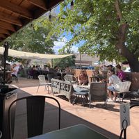 Beautiful patio, dog friendly   at Gaia's Garden Cafe in St George