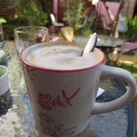 Latte at CactusBerry in Santiago