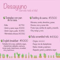 menu on instagram  at CactusBerry in Santiago