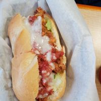 Chikn parm, cheese sauce amazing at Preference in Anchorage