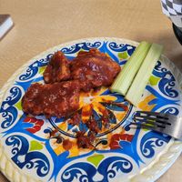 Half eaten wings at Preference in Anchorage