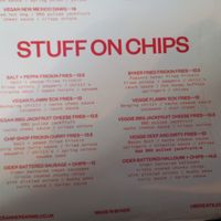 Stuff on Chips menu at The Tanners Arms in Newcastle Upon Tyne