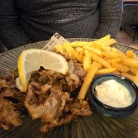 Vegan fish n chips at Restaurant Aal Eechternoach in Echternach