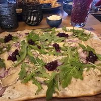 Flammkuchen vegan camembert at Restaurant Aal Eechternoach in Echternach