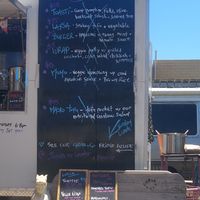 Menu at Freaks of Nature in Culburra Beach