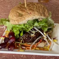 Veggie lord burger  at Freaks of Nature in Culburra Beach